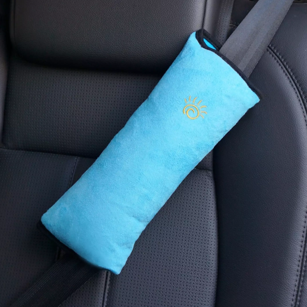 Ergonomic seatbelt pillows for young children