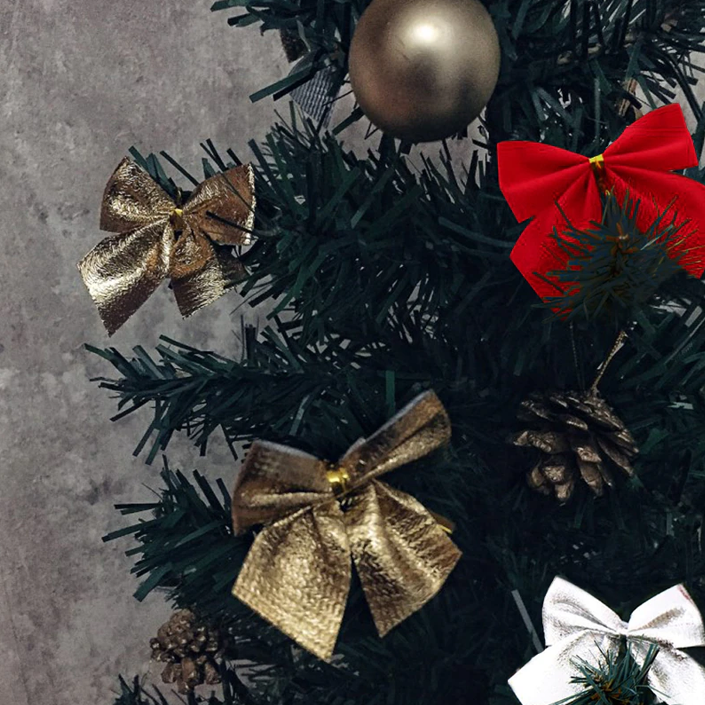 Cute Mini Christmas Bows For Tree Decoration 3