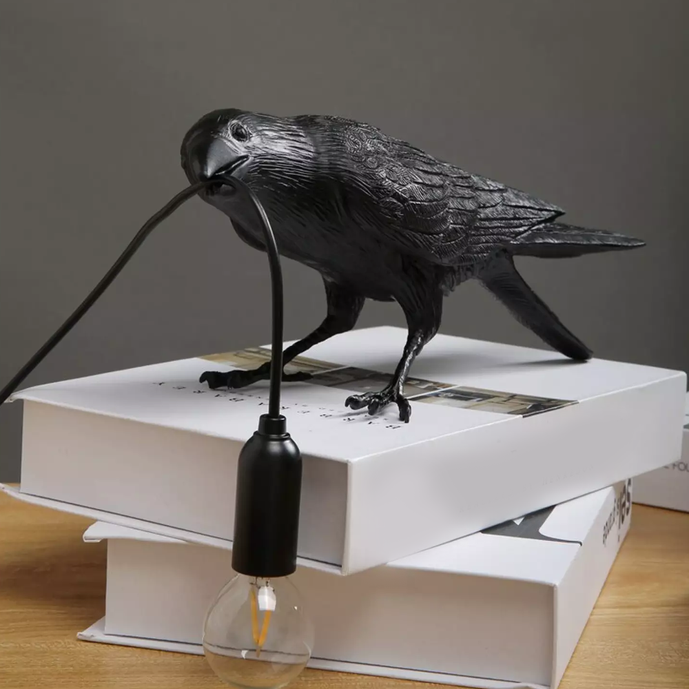 Stylish & Fun Black Raven Bird Crow Lamp 5
