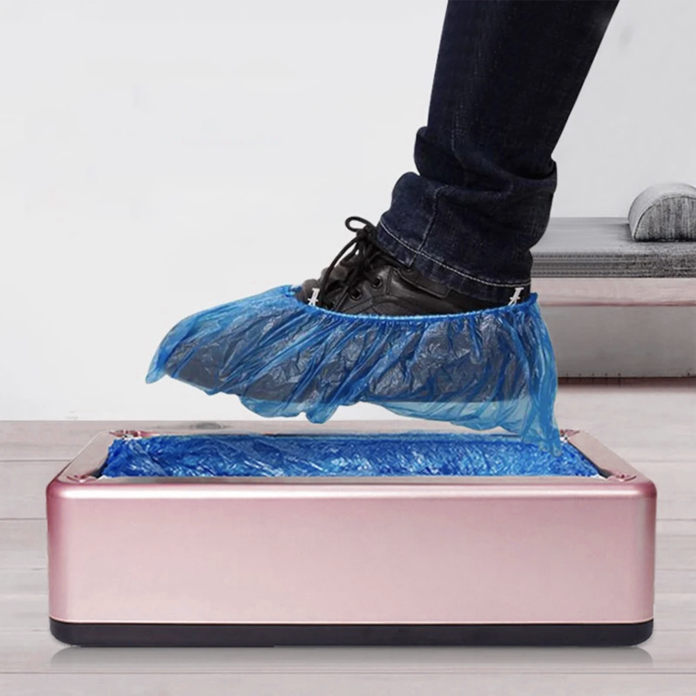 Automatic Plastic Shoe Cover Dispenser Machine pink