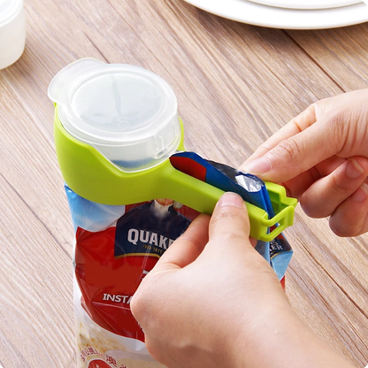 Seal Pour Food Storage Bag Clip For Airtight Seal & Easy Pouring