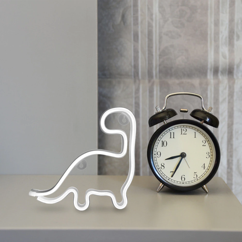 Cute Glowing Neon Dinosaurs Sign 3