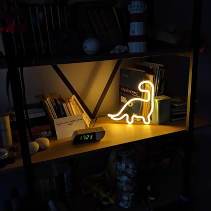 Cute Glowing Neon Dinosaurs Sign 4