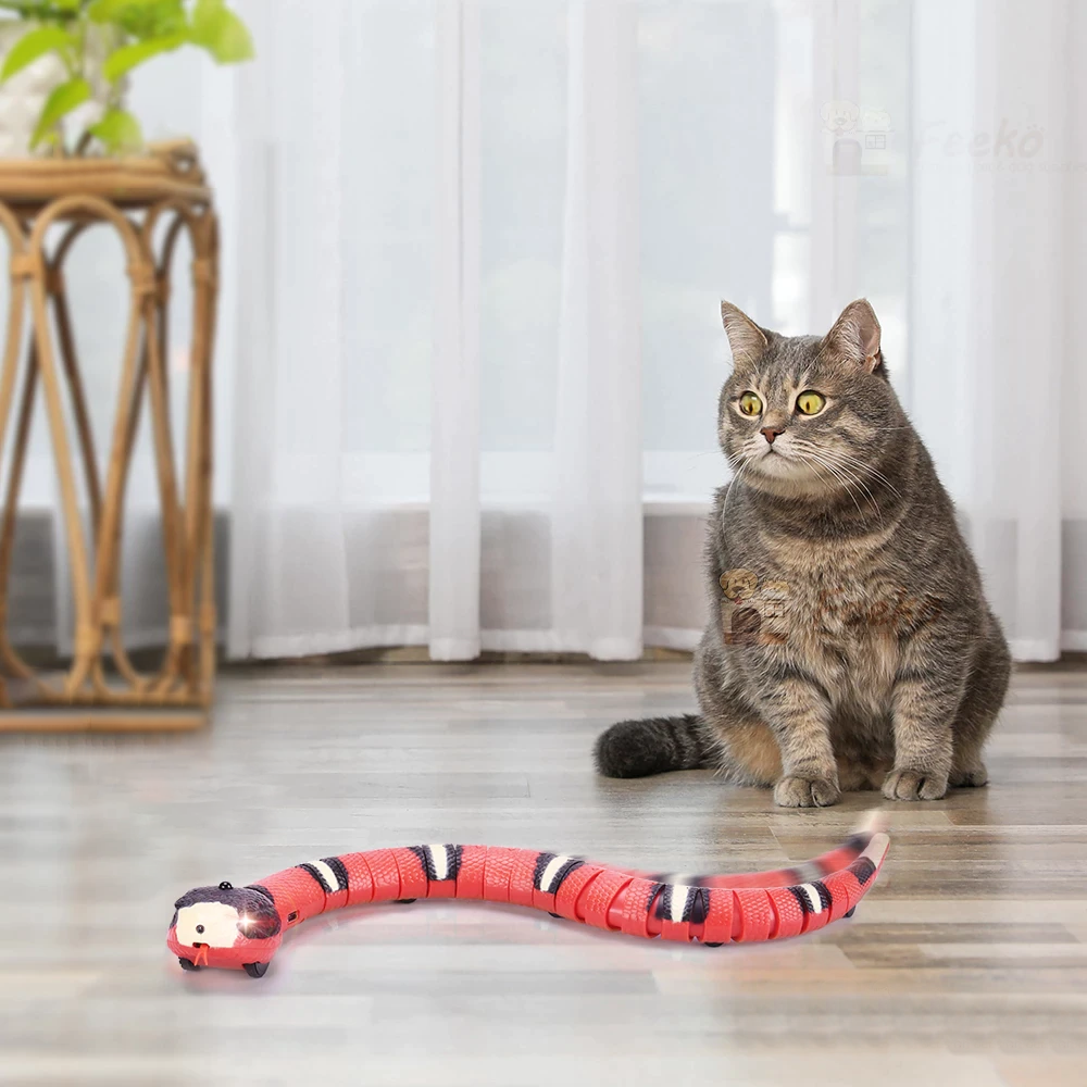 Smart snake toy for indoor cats entertainment