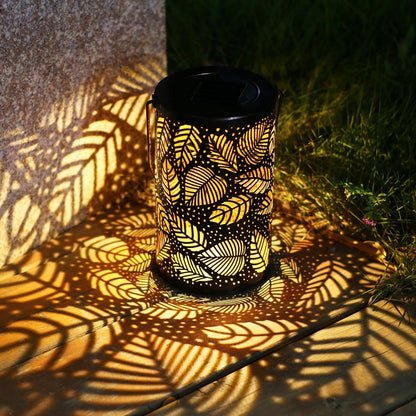 Solar-Powered Leaf Pattern Lantern Light - 2.jpeg