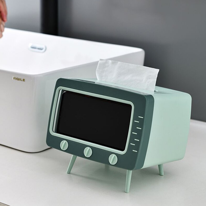 TV Tissue Box For Hands Free Movie Sessions Green 1
