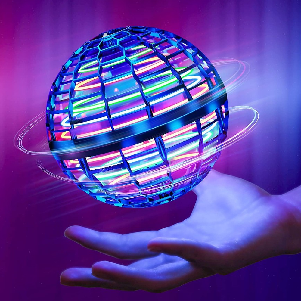 Interactive flying spinner ball for family