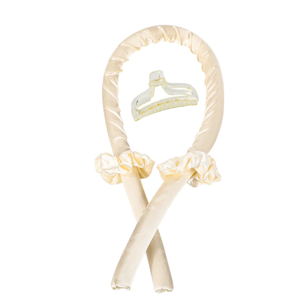 Heatless curls silk ribbon for long hair