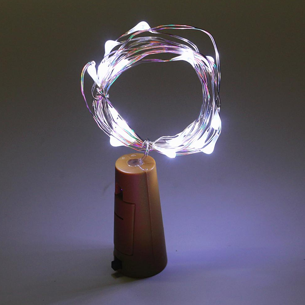 Cork Wine Bottle String Light cold white