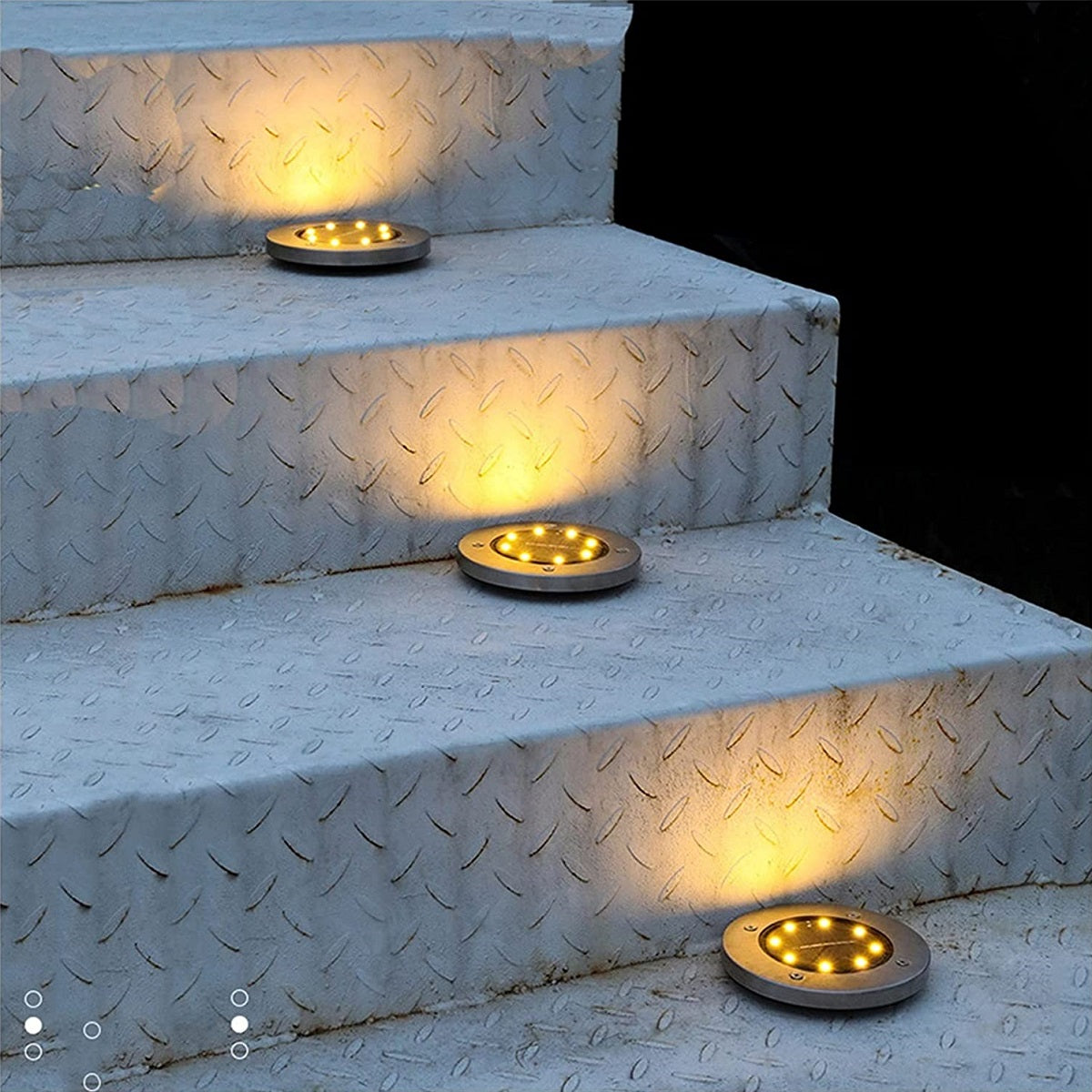 LED Solar Powered InGround Lights  Solar Pathway Lights 4