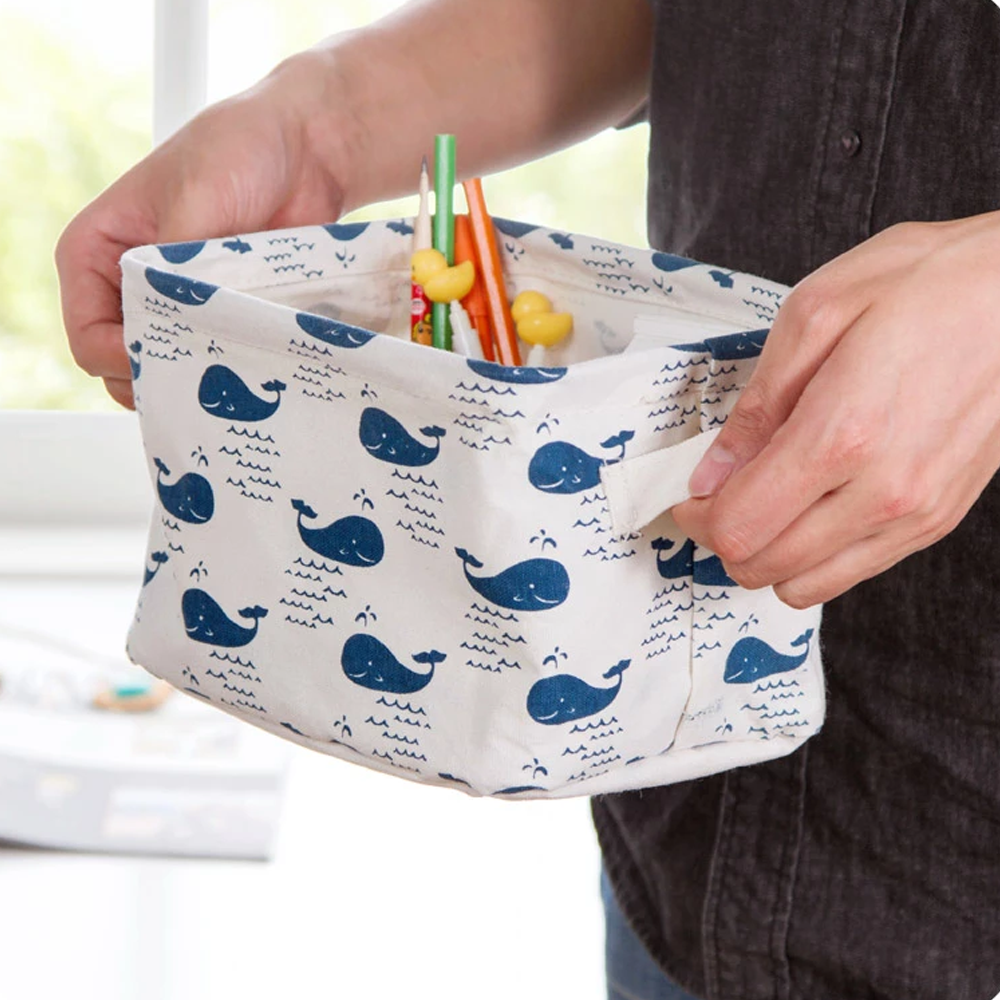 Desktop Fabric Storage Basket
