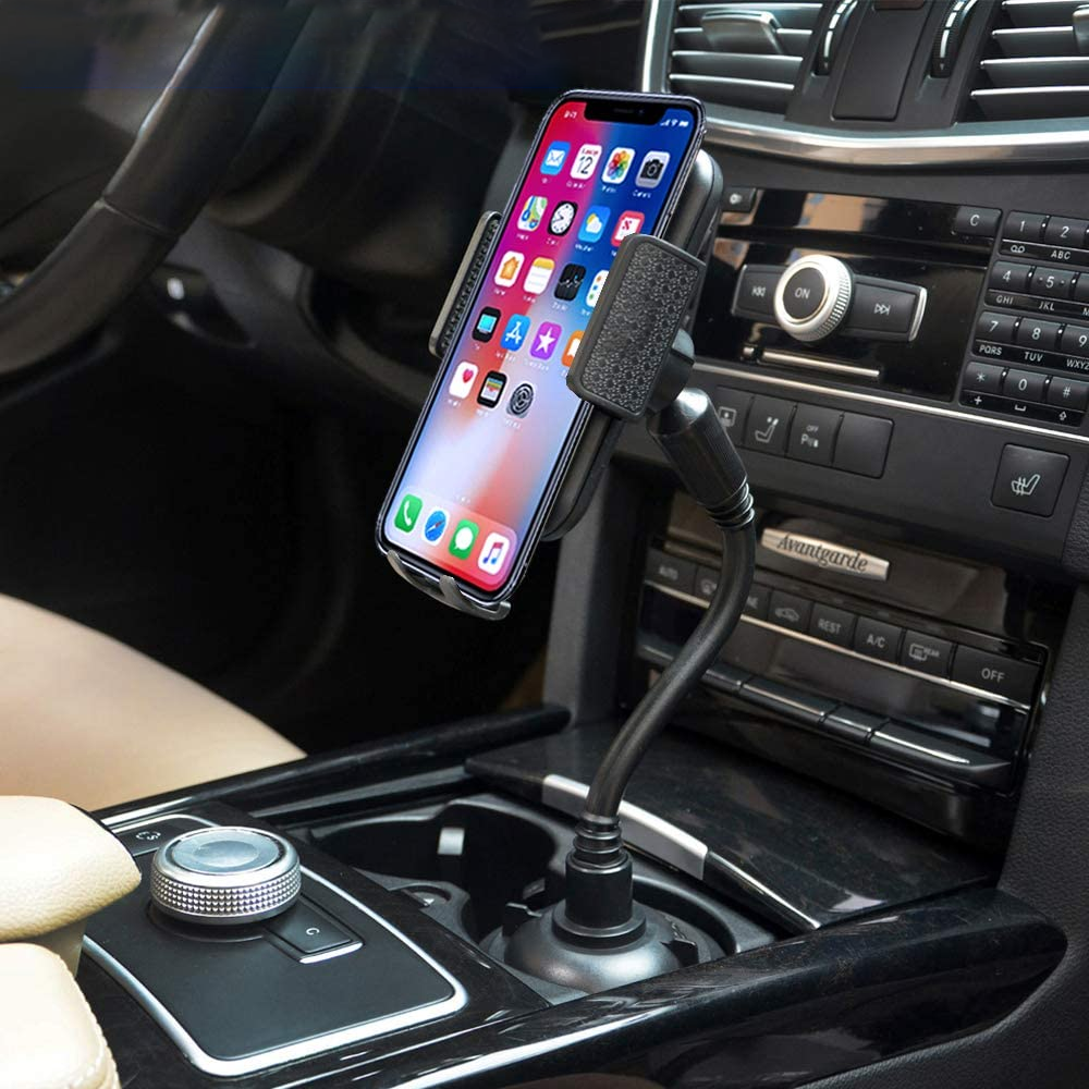 Adjustable Gooseneck Cup Car Phone Holder for Car  Quick Swivel  Stable Cradle Mount