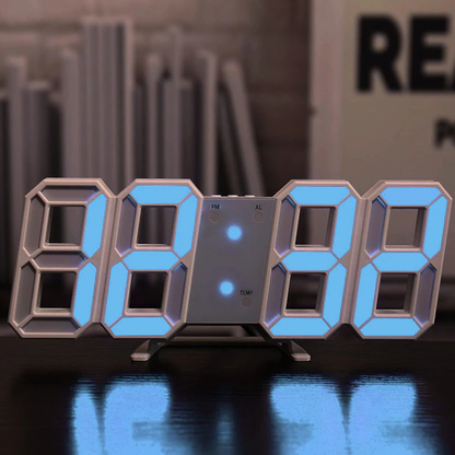 3dleddigitalclocklimitededition white blue