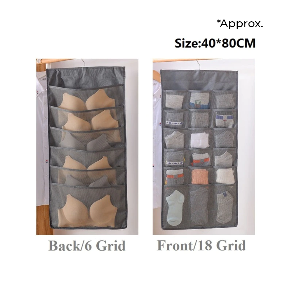 multifunctionaldoublesidedbagstoragehangingbag grey