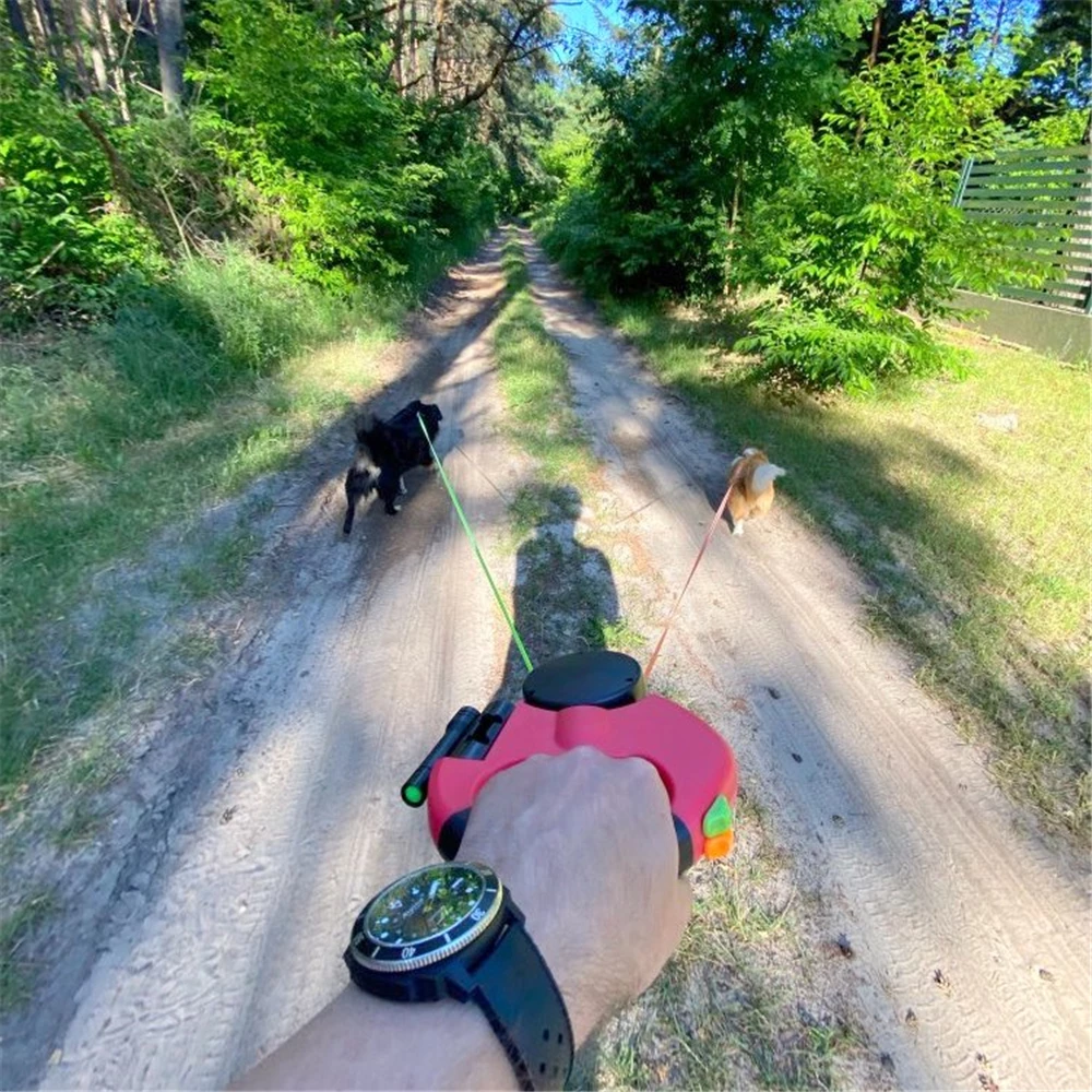 Retractable Leash for Two Dogs