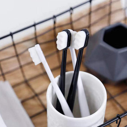 Soft toothbrush with ergonomic grip for comfortable brushing