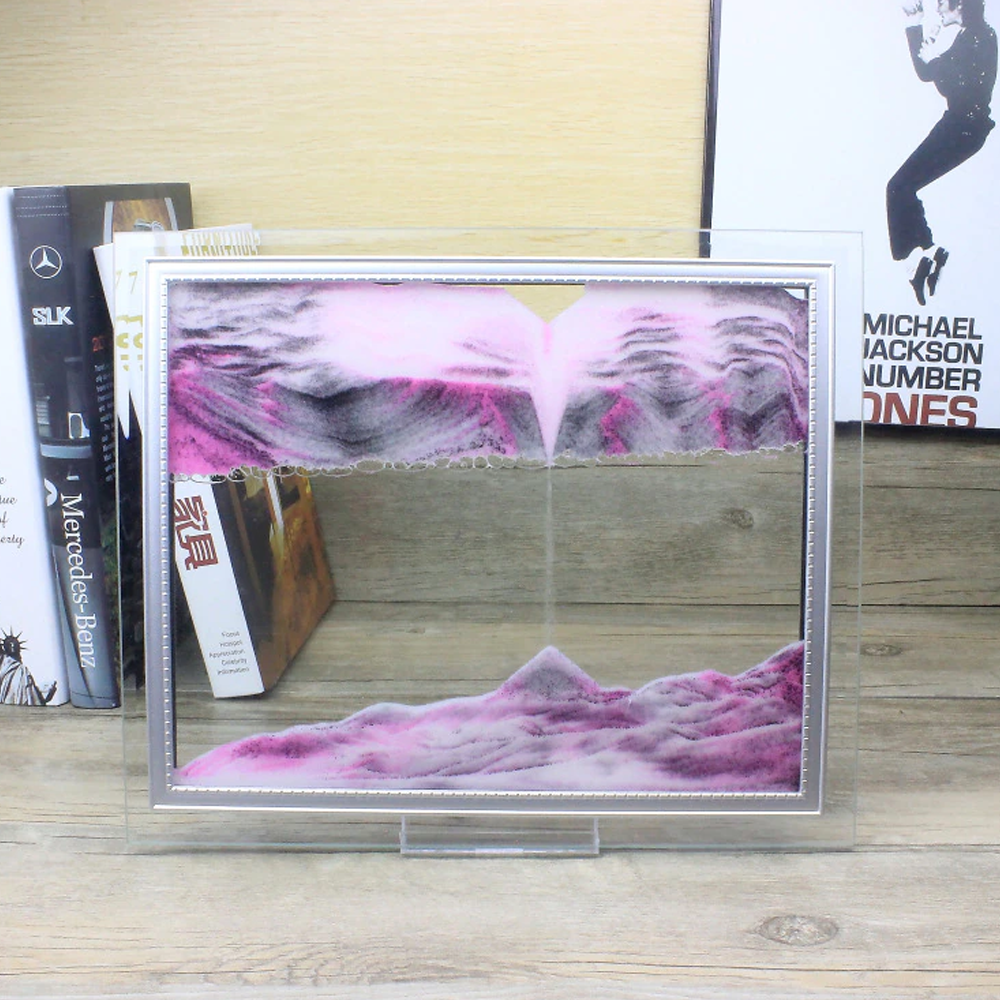 glassquicksandframehour glass pink