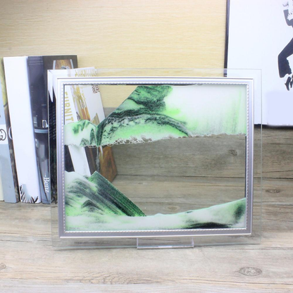 glassquicksandframehour glass green