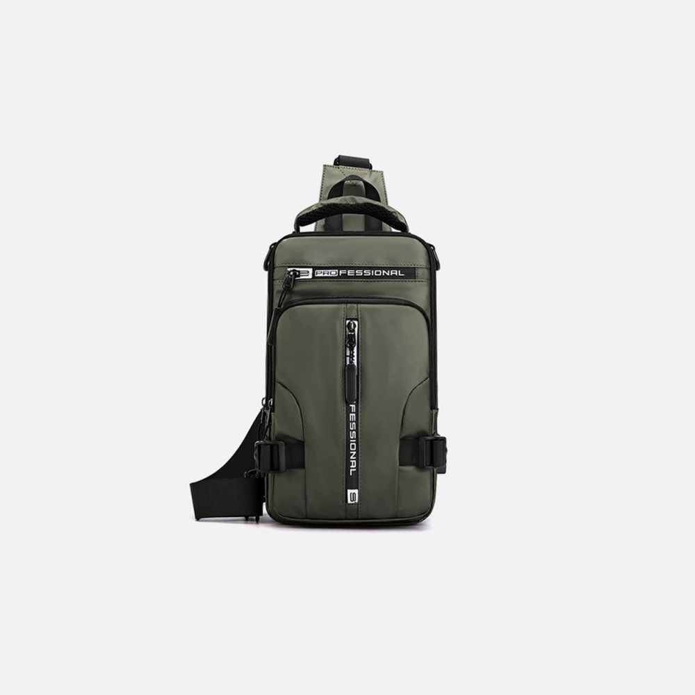 Highcapacity waterproof crossbody bag for work