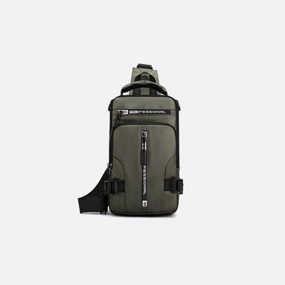 Highcapacity waterproof crossbody bag for work