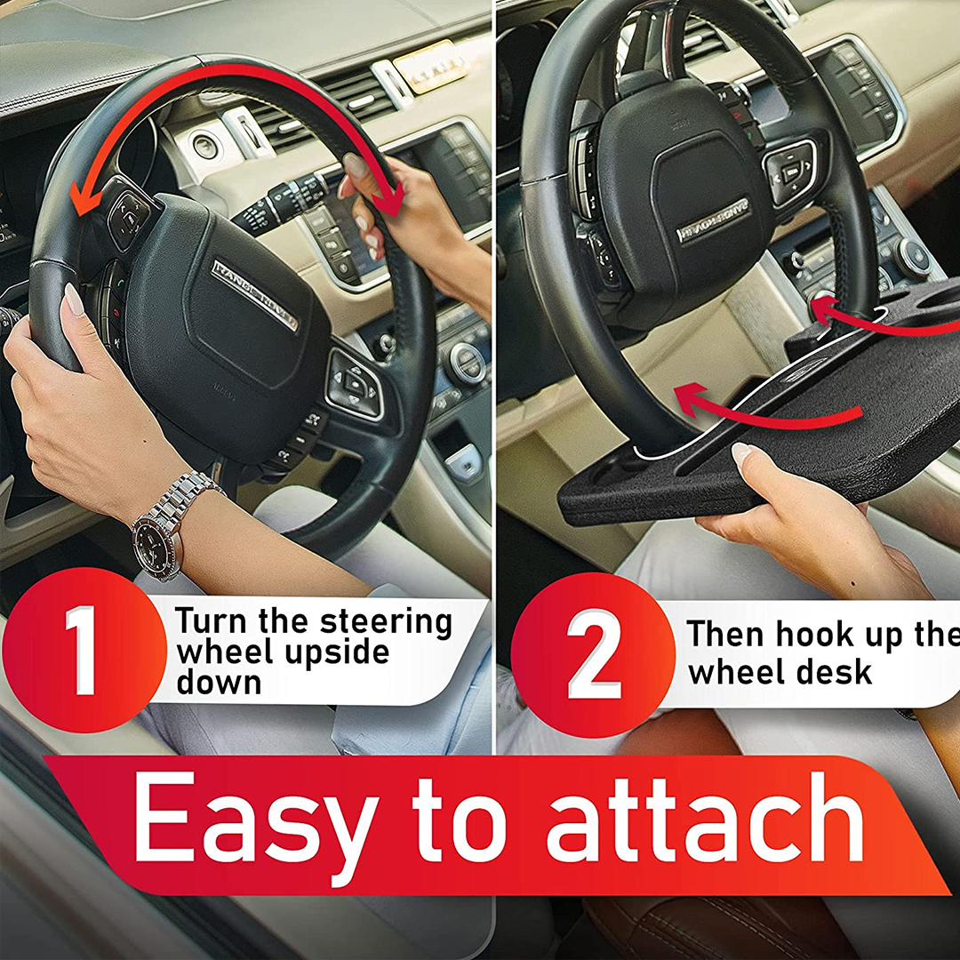 Car Steering Wheel Tray For Laptop & Food 7