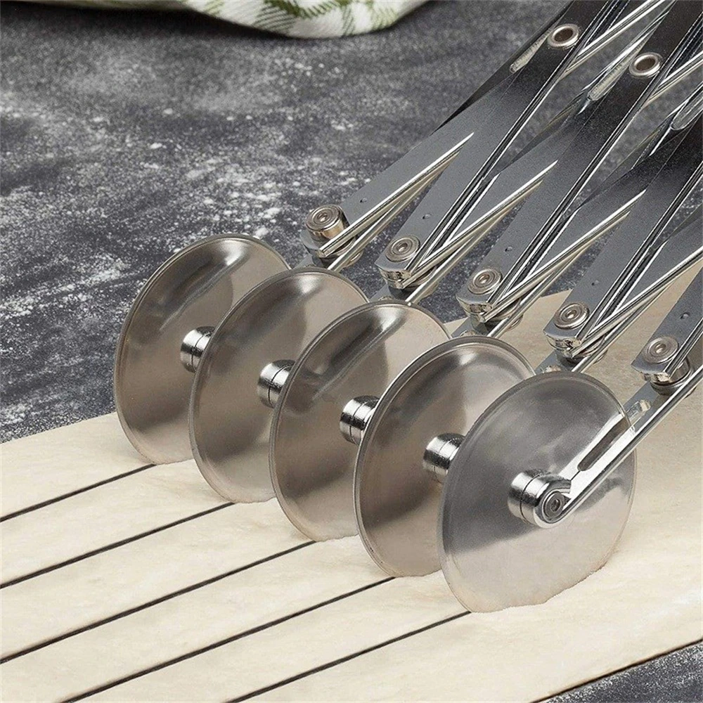 Stainless Pizza Slicer MultiRound Dough Cutter