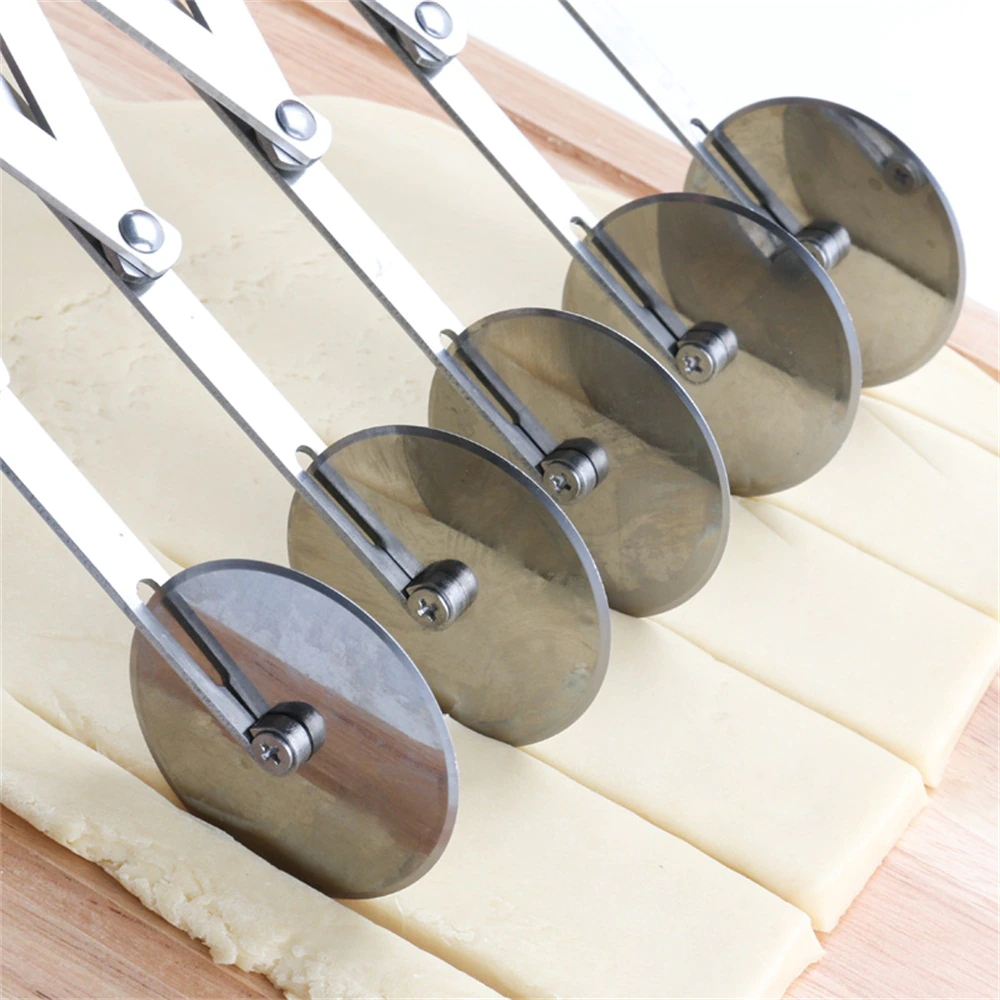 Stainless Wheel Pastry Cutter – Multi-Round Dough Slicer & Roller Cookie Divider