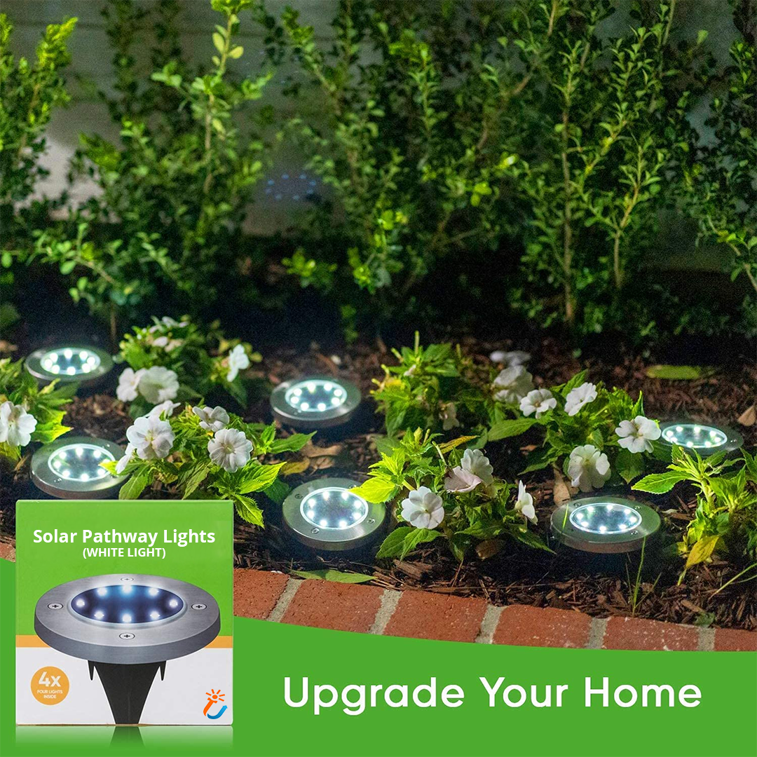 LED Solar Powered InGround Lights  Solar Pathway Lights  8png