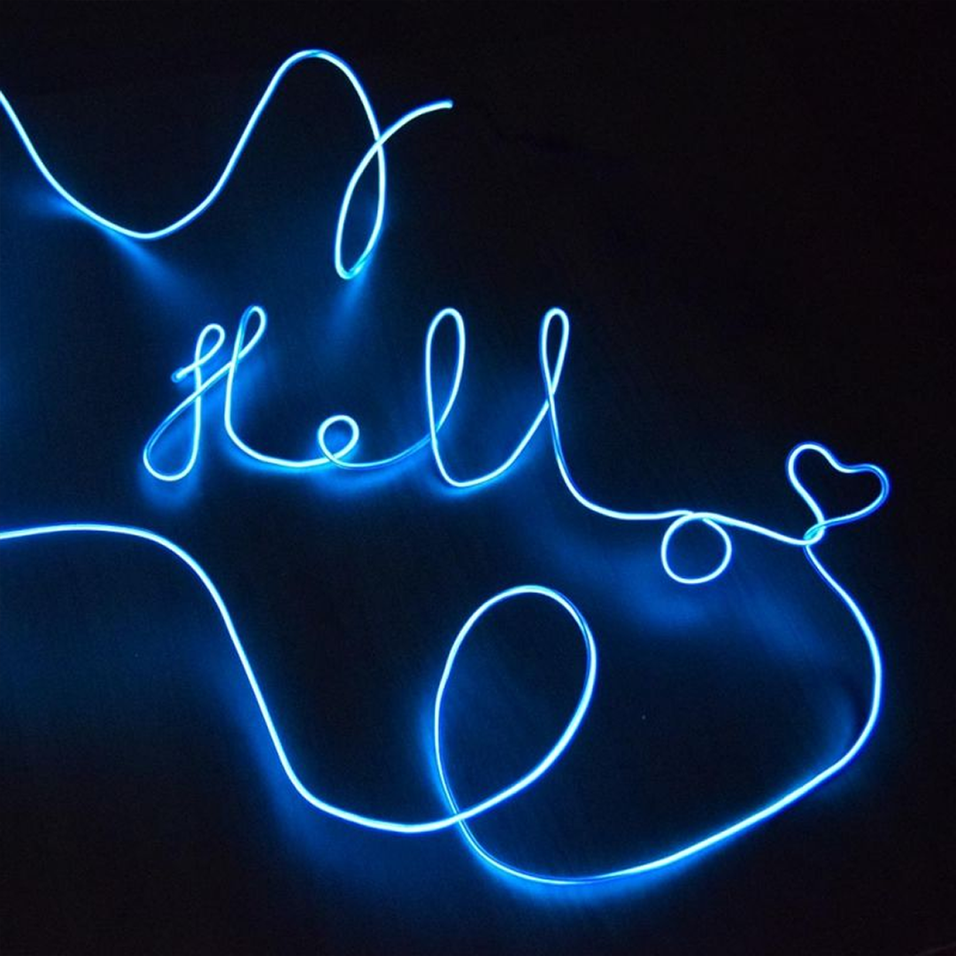 DIY Flexible Multi-Colored Neon Wire LED Lights Blue