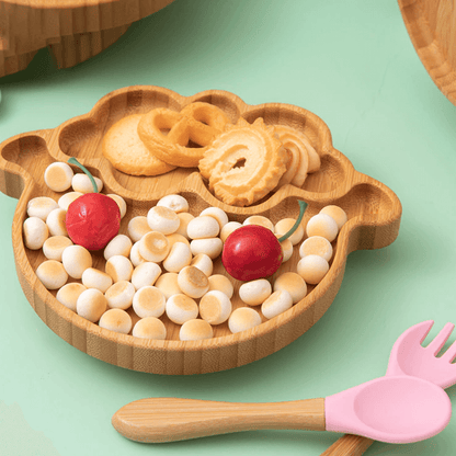 Bamboo Wooden Baby Dinner Plate Sheep