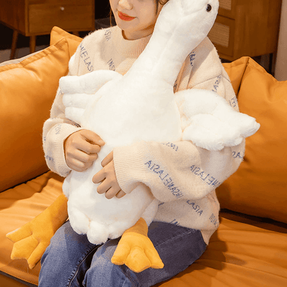 Giant Furry Duck Plush Toy - Cozy Giant Furry Plush for Kids & Teens