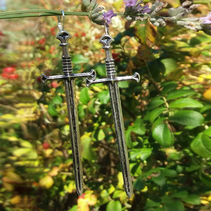 Cool Zinc Alloy Sword Earrings 5