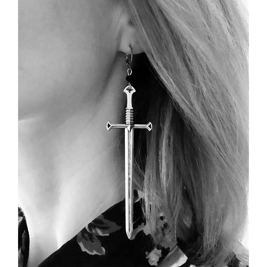 Cool Zinc Alloy Sword Earrings 6