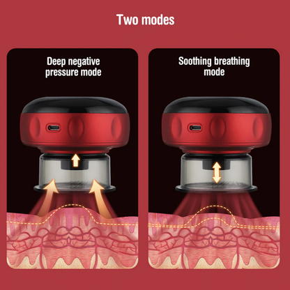 Advanced adjustable suction cupping massager with heat