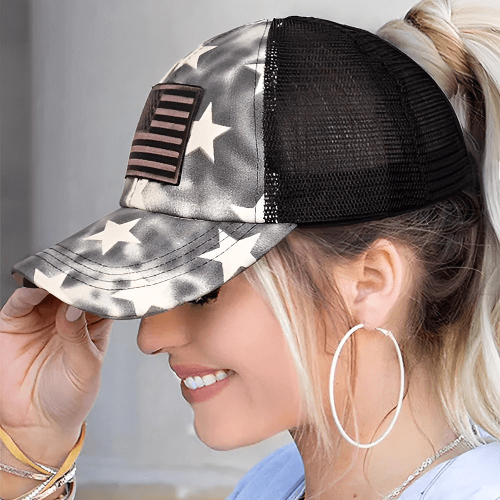Womens breathable patriotic hat