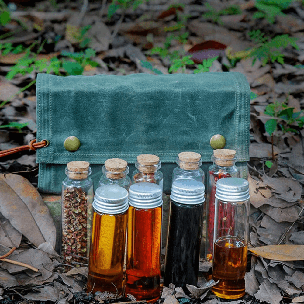 Outdoor Spice Holder Canvas Waterproof Camping Bag