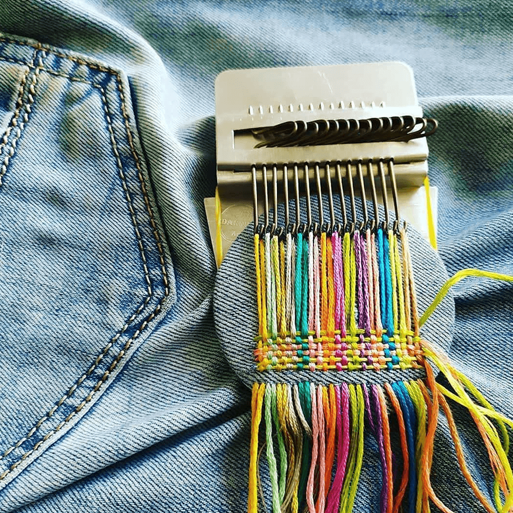 Metal DIY Textile Tools, Small Loom Speedweve Type Weave Tool, Fun Mending Loom for Beautiful Stitching