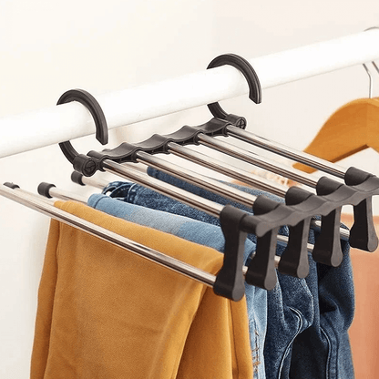 Adjustable multifunctional pants hanger organizer