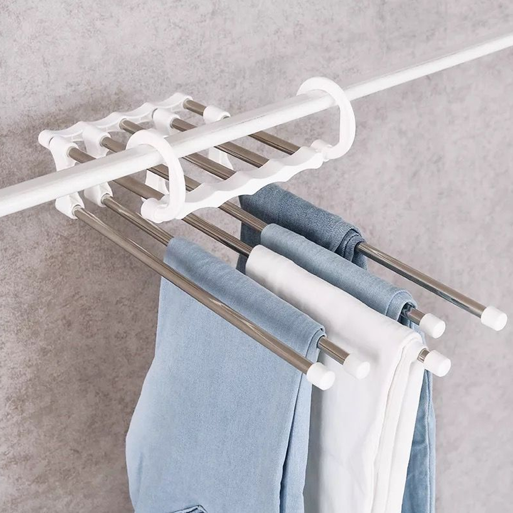 Spacesaving pants rack for small closets