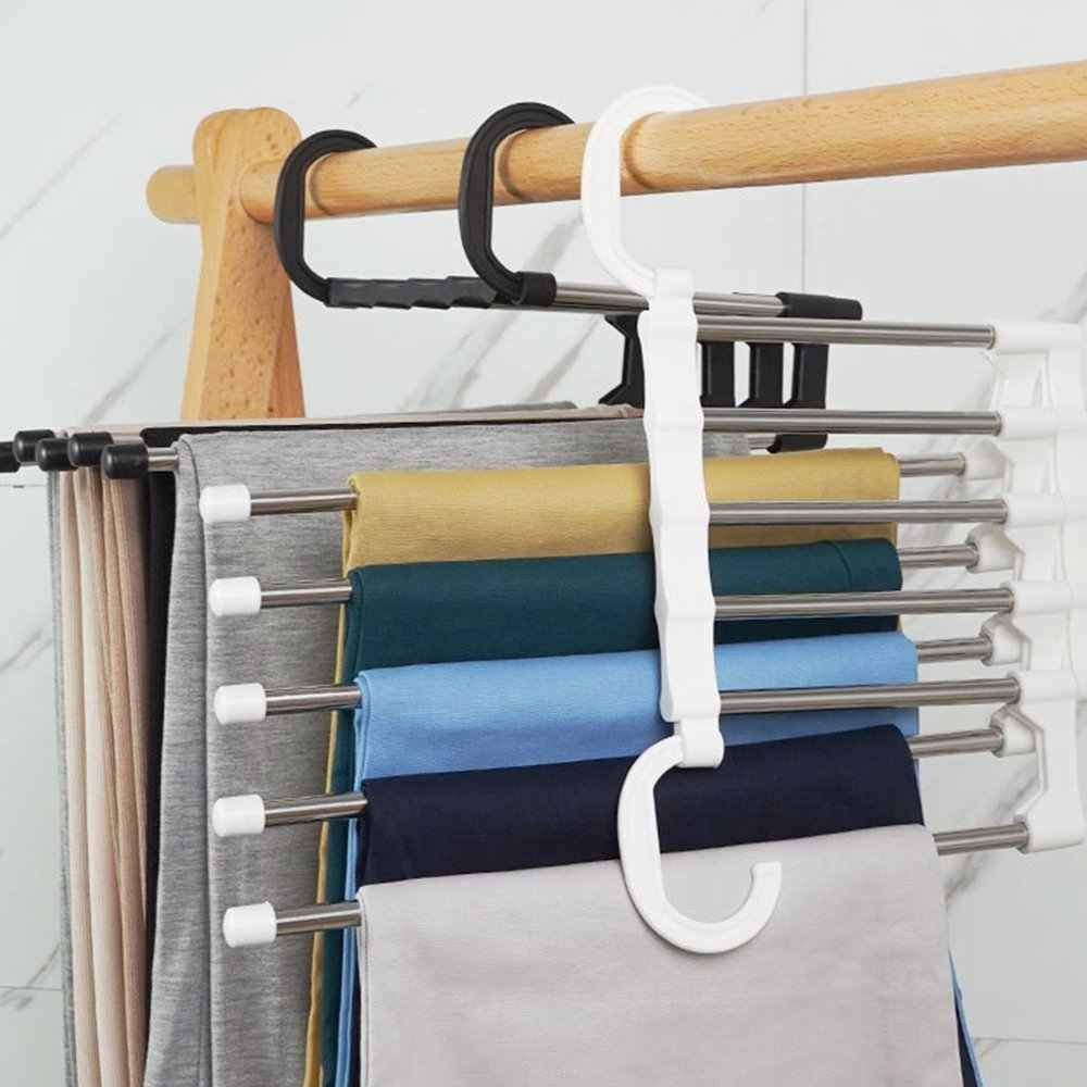 Vertical and horizontal pants hanger organizer