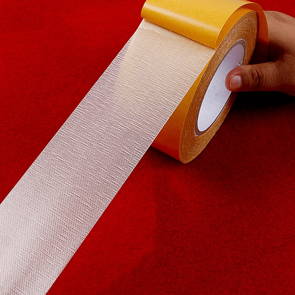 Premium Double-Sided Fiberglass Mesh Tape - Strong Adhesive for Versatile Use