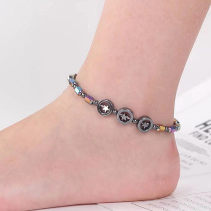 Obsidian Magnetic Therapy Anklet – Reduce Swelling & Varicose Veins | Perfect Health Gift for Her