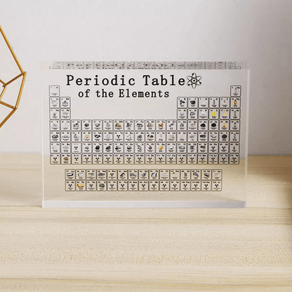 Crystal periodic table for office decor