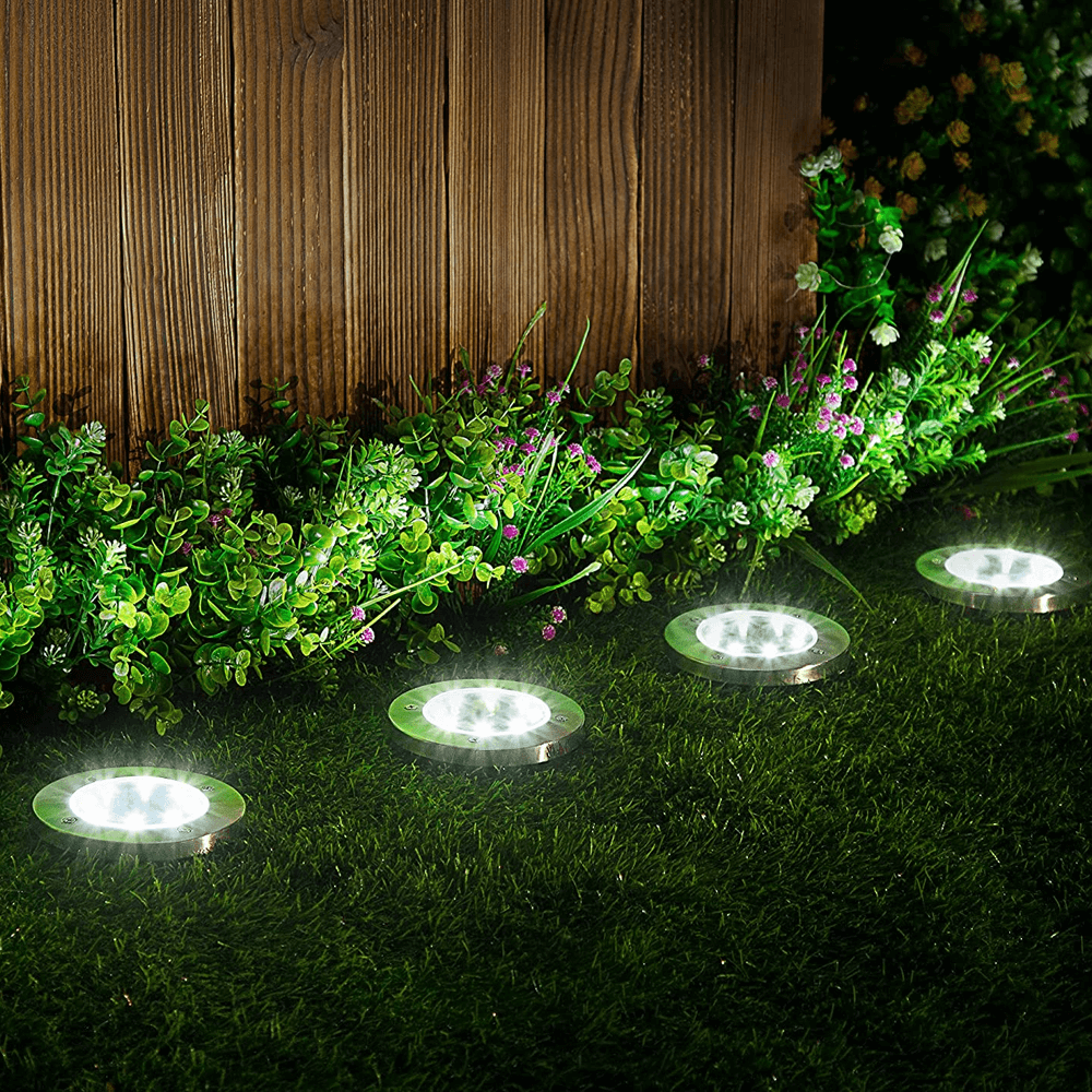 Flat In-Ground Solar Lights for Garden & Pathway – Durable Flat Solar Landscape Lights, Gift for Garden and Patio Lovers