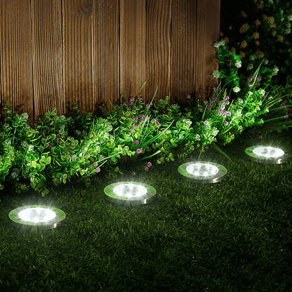 Flat In-Ground Solar Lights for Garden & Pathway – Durable Flat Solar Landscape Lights, Gift for Garden and Patio Lovers