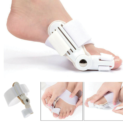 Closeup of big toe splint on foot