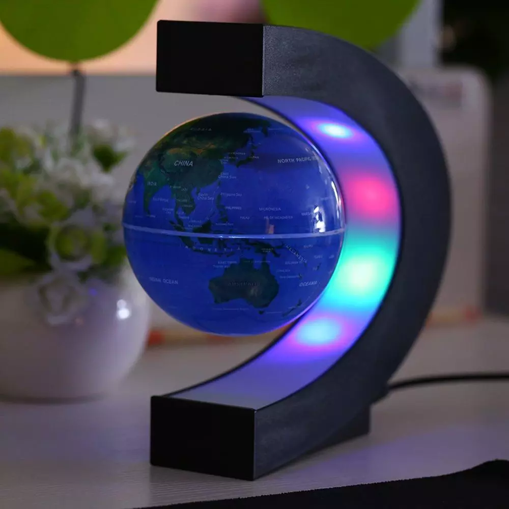 magnetic floating globe with led light