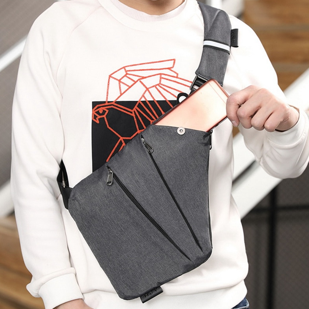 Waterresistant unisex crossbody bag