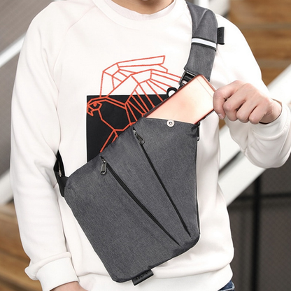 Waterresistant unisex crossbody bag
