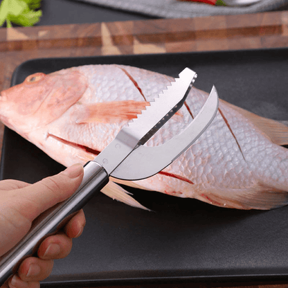 Fish Scale Knife Cut Scrape  Dig 3In1